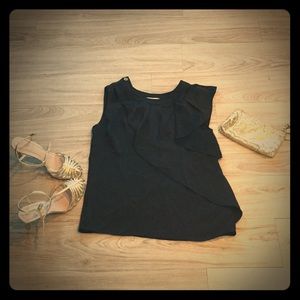 Michael Kors Asymmetric Ruffle Top